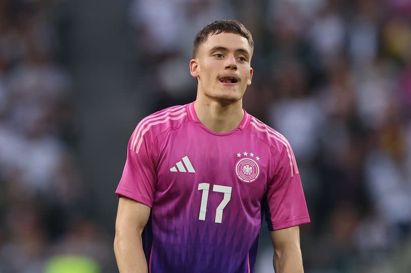 Florian Wirtz looks on during a Germany fixture.