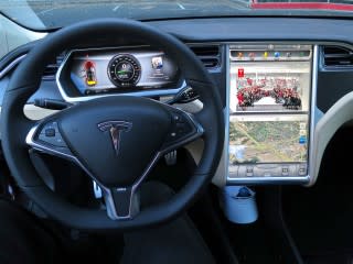 2012 Tesla Model S display screen [Photo: Flickr user jurvetson]