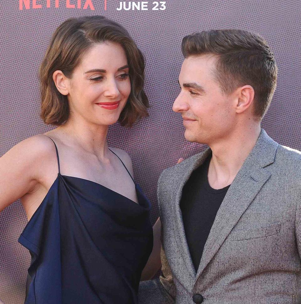 Alison Brie and actor Dave Franco attend the premiere of "GLOW" at The Cinerama Dome on June 21, 2017 in Los Angeles, California