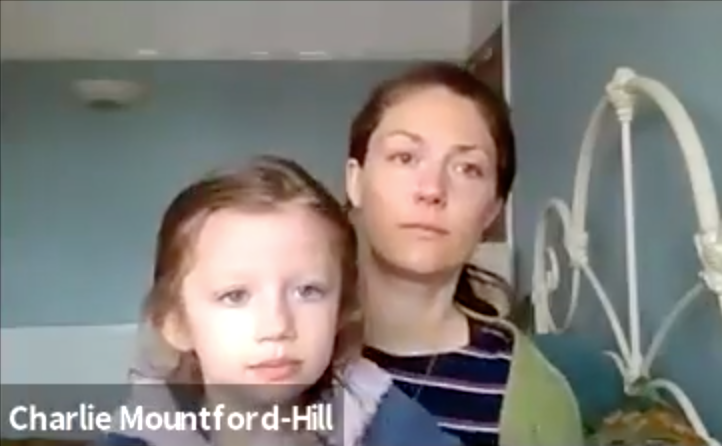 Charlie Mountford-Hill and her daughter Mimi.