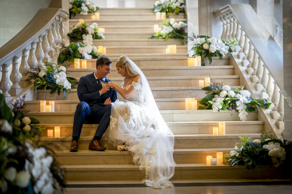 Jackson and Olivia on their wedding day (Channel 4)