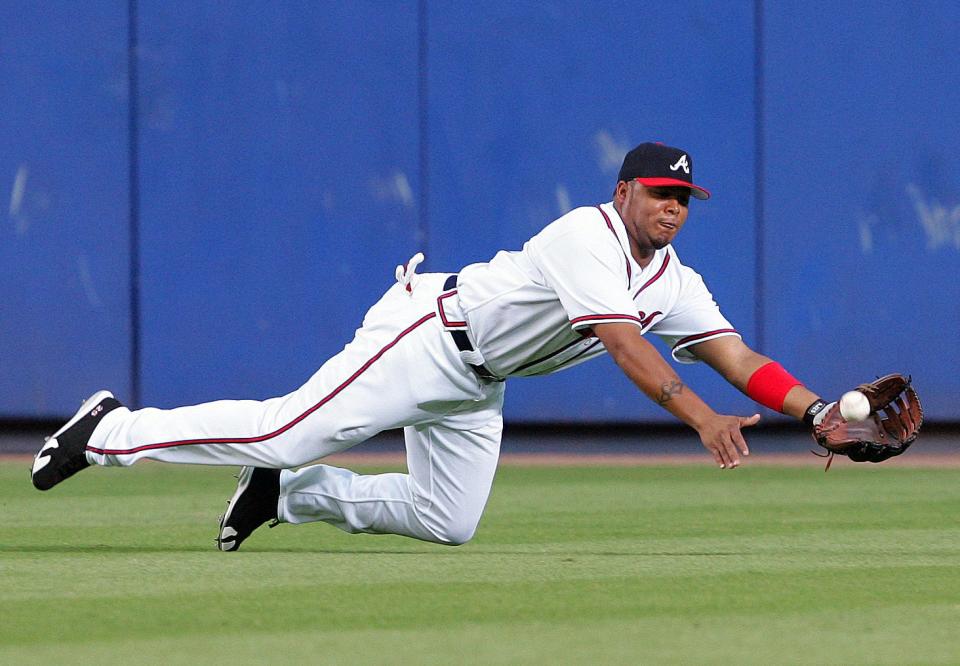 Atlanta Braves center fielder Andruw Jones won 10 Gold Gloves in 17 seasons in the majors.