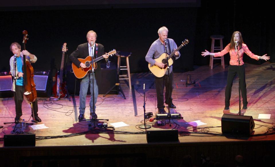 <span><span>Harry Shearer, Mike McKean, Christopher Guest and Annette O'Toole Spinal Tap Unwigged and Unplugged Tour, 2009</span><span>Sipa/Shutterstock</span></span>