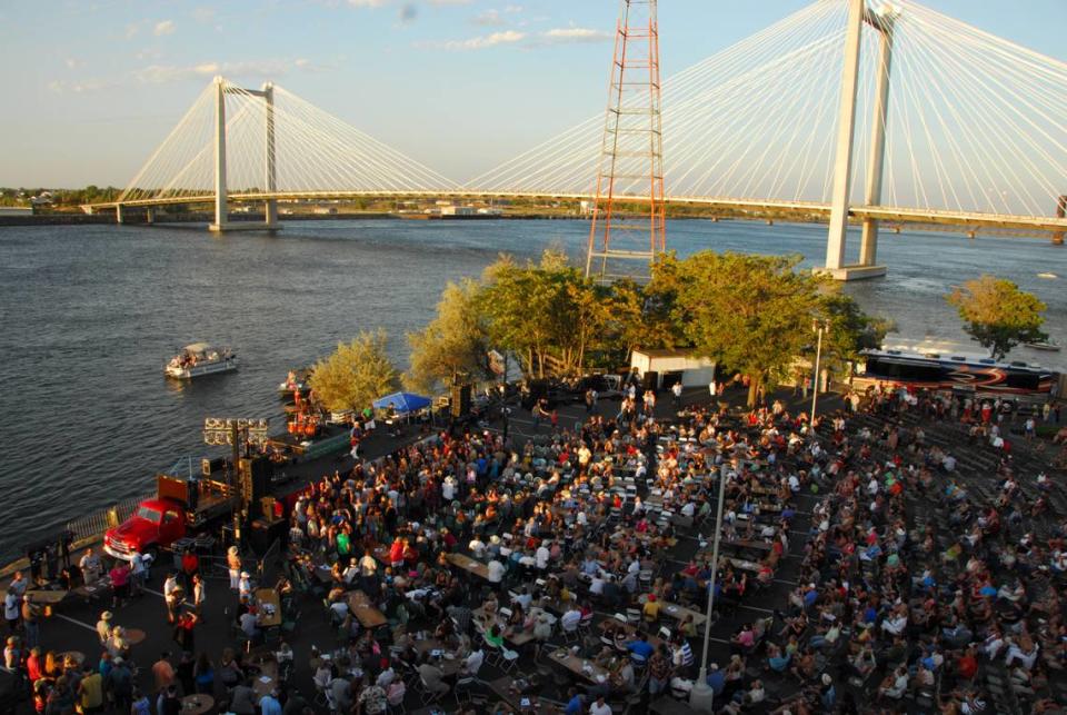 The Clover Island Inn parking lot in Kennewick is a popular venue for the free Thunder on the Island concert series and ticketed band concerts during the summer.