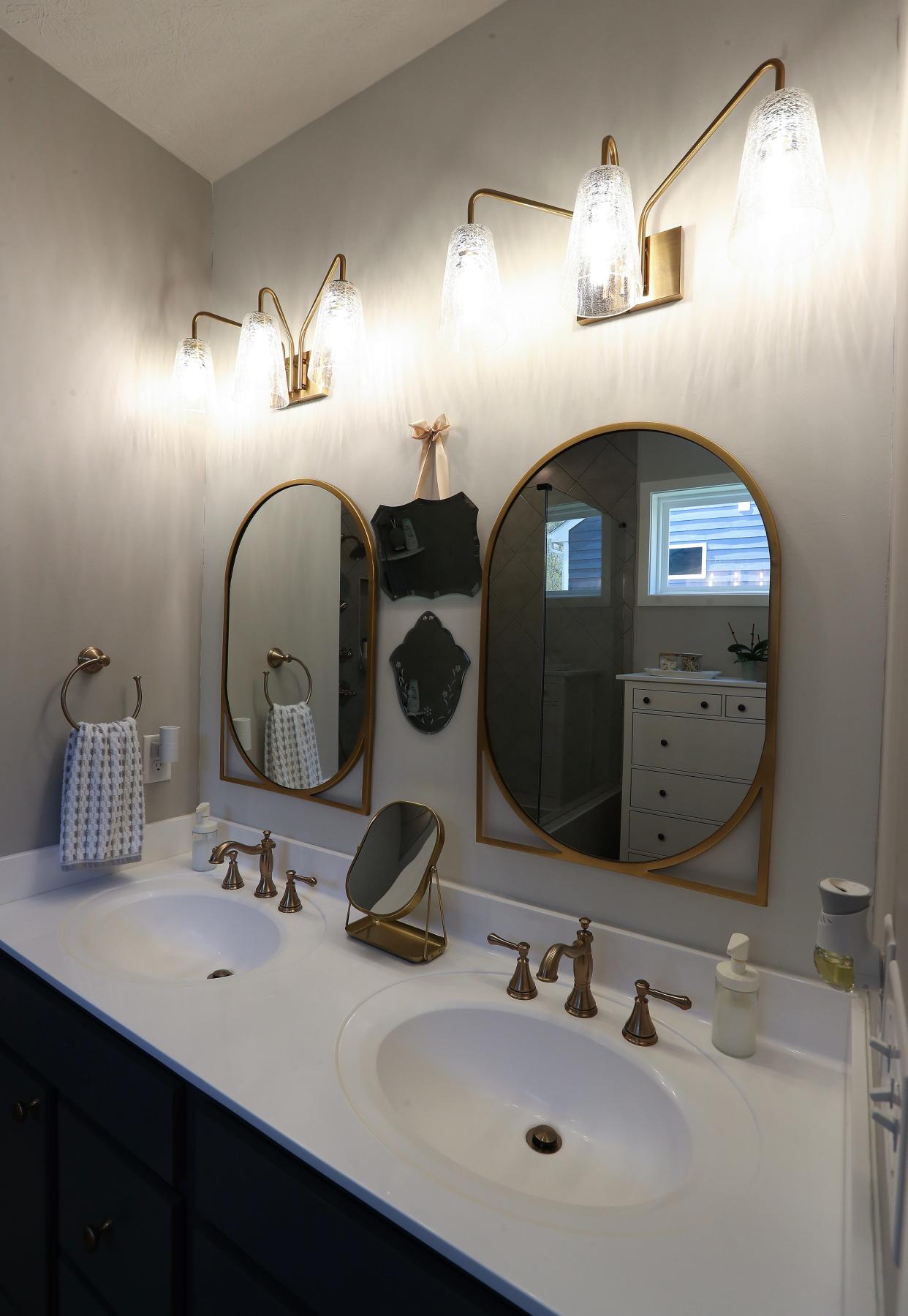 The main bathroom inside the home of Gloria and Alex Restrepo in Louisville, Ky. on Apr. 24, 2024.