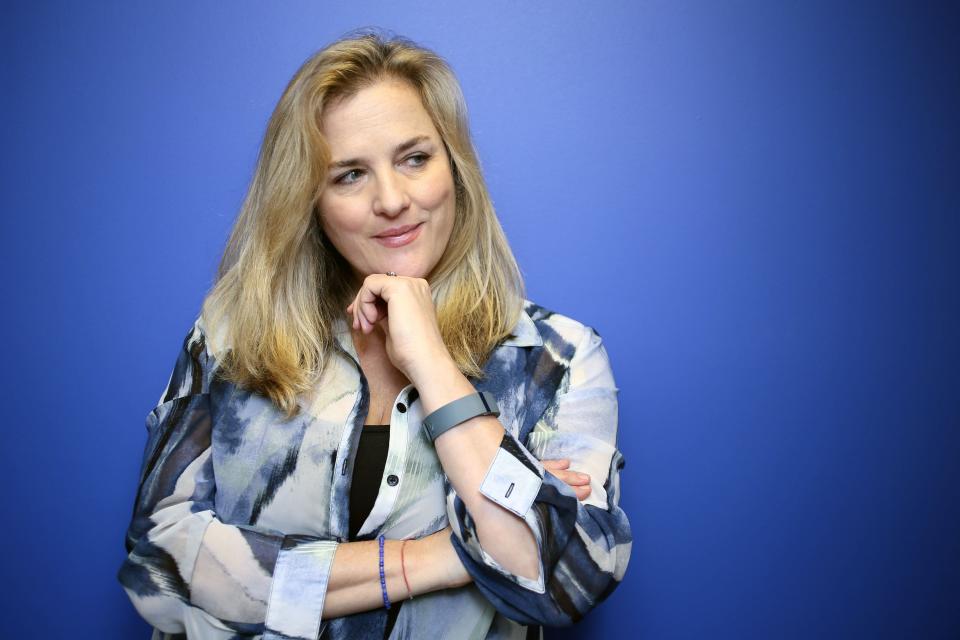 Journalist Natasha Stoynoff at the Simon & Schuster offices in Toronto in 2017.