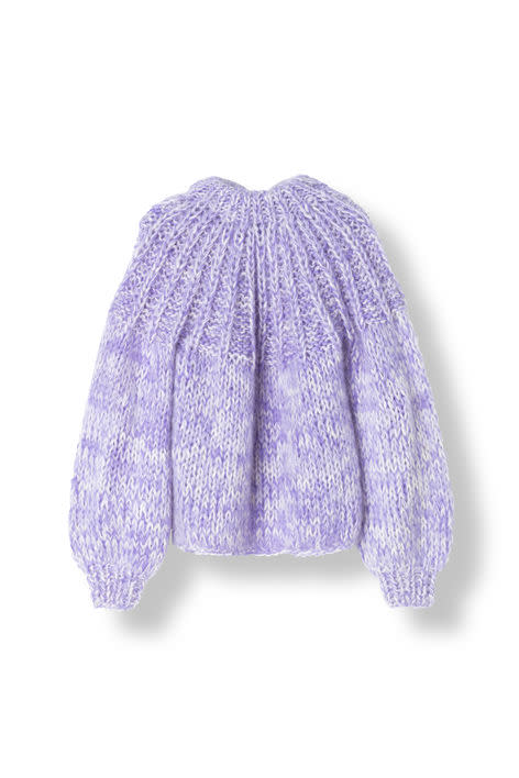 <p>Have you heard? Lilac is the new pink (sorry millennials). We have our hearts set on this sweet knit by Ganni and by the looks of Instagram, we’re not alone…<br><em><a rel="nofollow noopener" href="http://www.ganni.com/en/the-julliard-mohair-open-back-pullover/K1016.html?dwvar_K1016_color=Pastel%20Lilac#page=0-2&start=2" target="_blank" data-ylk="slk:Ganni;elm:context_link;itc:0;sec:content-canvas" class="link ">Ganni</a>, £330</em> </p>