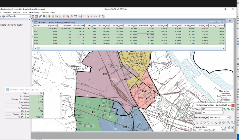 Garden City redistricting, first draft map.