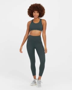 Spanx teal leggings