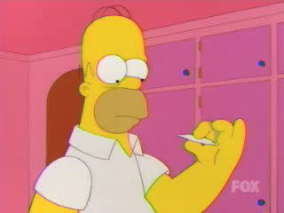 After suffering another embarrassing mishap, Homer was prescribed medical marijuana to help with his pain in the episode 'Weekend At Burnsie's'.   Because of the explicit drug use, as well as scenes of Homer being attacked by animals, the episode was only aired in the UK after the 9pm watershed.