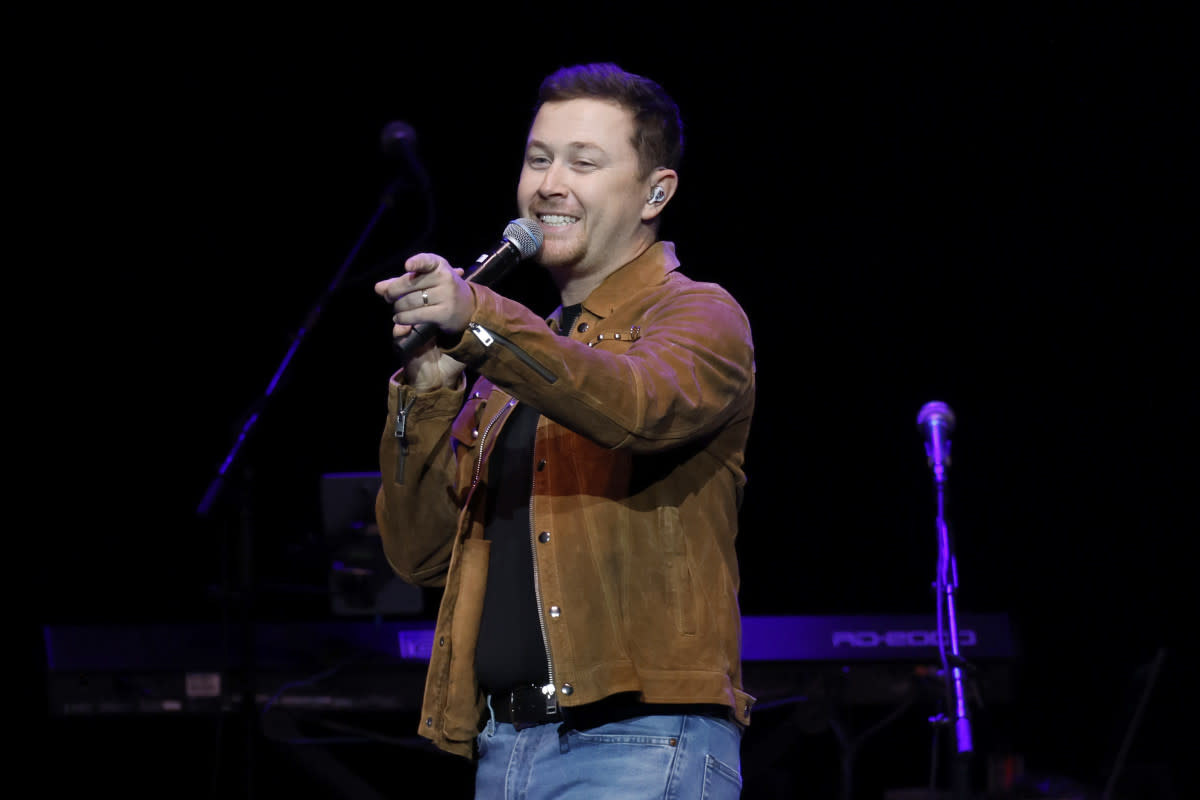 Scotty McCreery performs onstage for "The Final Nashville Show - A Tribute To Ronnie Milsap" at Bridgestone Arena on Oct. 03, 2023.<p>Jason Kempin/Getty Images</p>