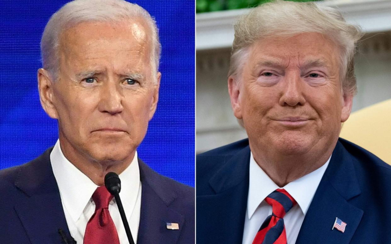 Donald Trump Mike Pence vs Joe Biden Kamala Harris us election 2020 policies vice presidents - AFP