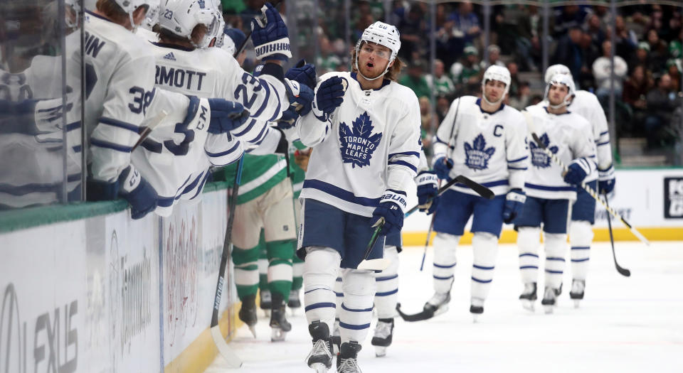 The Toronto Maple Leafs banked another important two points with a win over the Dallas Stars. (Photo by Ronald Martinez/Getty Images)