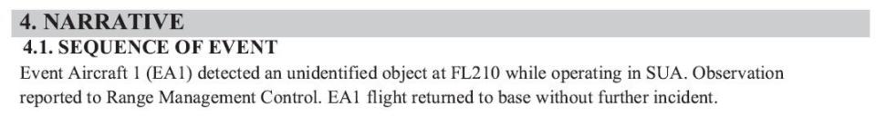 The reported sequence of events relating to the incident in the Sells MOA on December 15, 2022, as found in the HATR. <em>USAF via FOIA</em>