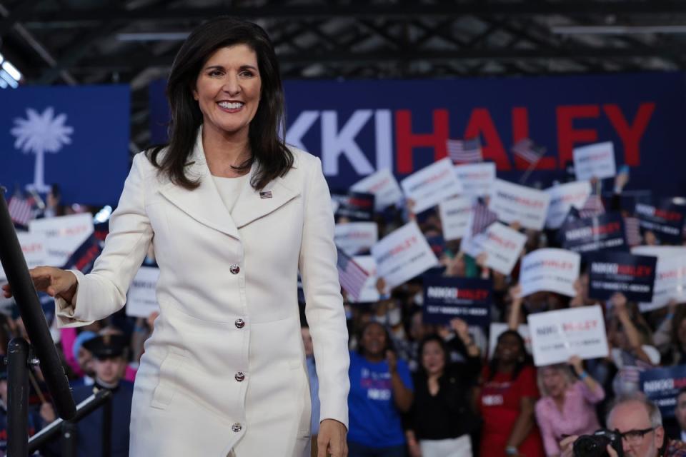 Nikki Haley held her first campaign event on 15 February 2023, a day after she announced her candidacy (Getty Images)