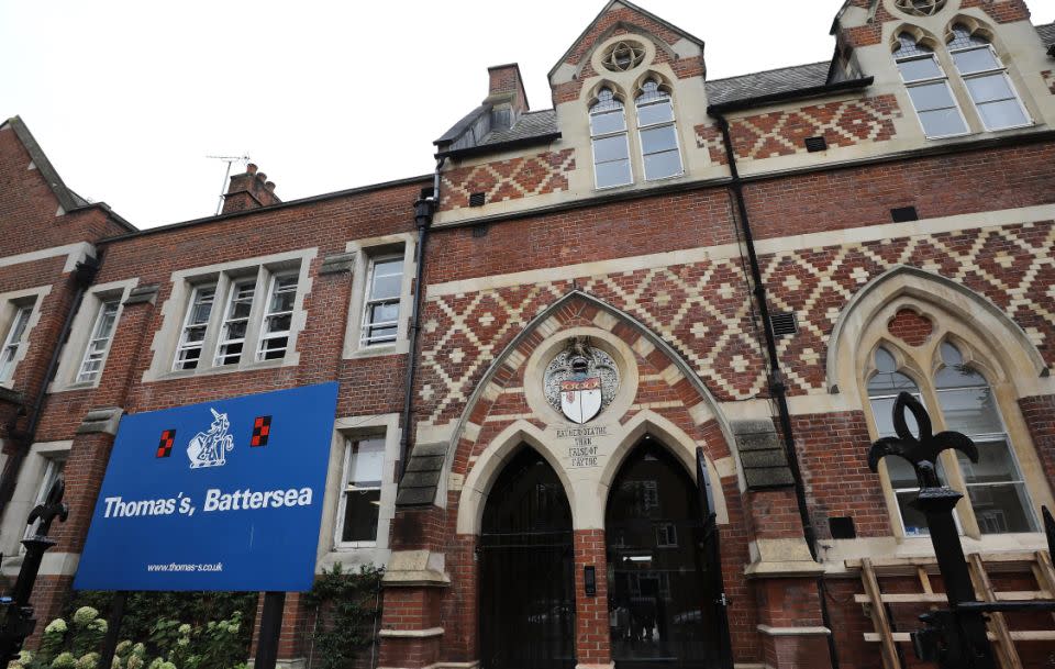 George is attending Thomas's Battersea Prep School in London. Source: Getty