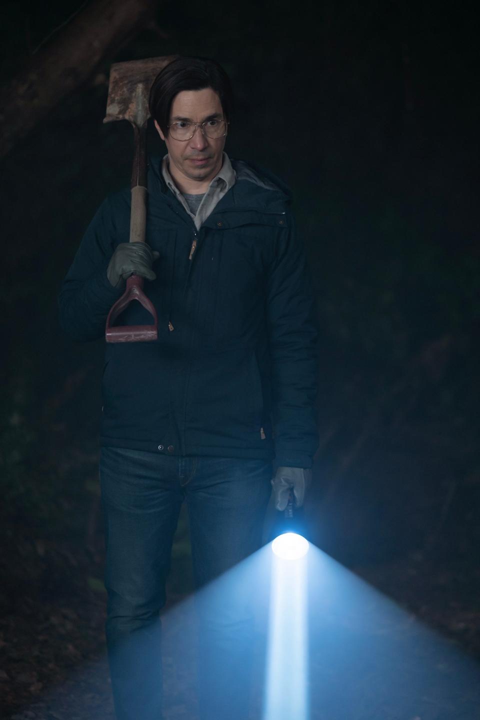 A still of actor Justin Long in an episode of the "Goosebumps" reboot. The series premieres on Friday, Oct. 13, 2023 on Disney+ and Hulu.