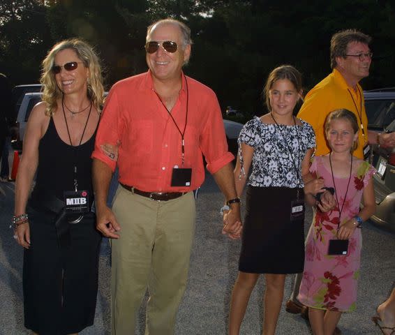 <p>Matt Baron/BEI/Shutterstock</p> Jane and Jimmy Buffett with daughter Delaney and a friend in 2002