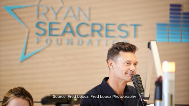 Ryan Seacrest stopped by Orlando Health Arnold Palmer Hospital for Children on Friday for a belated in-person celebration of the newest Seacrest Studio,