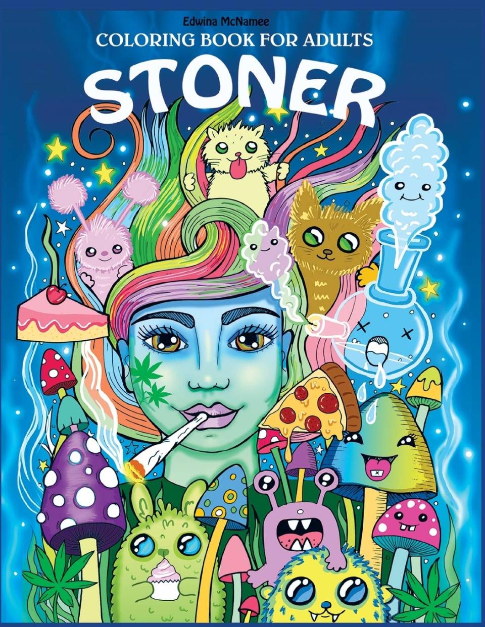 stoner coloring book, funny coloring book