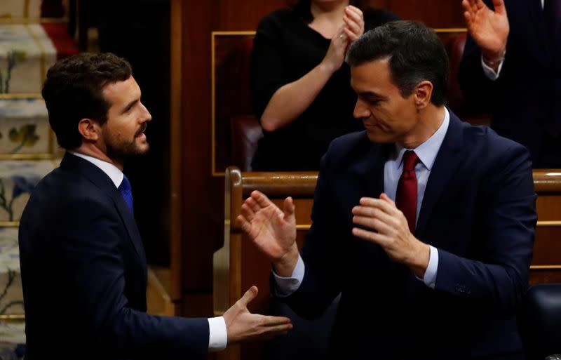 Investiture debate at the Parliament in Madrid