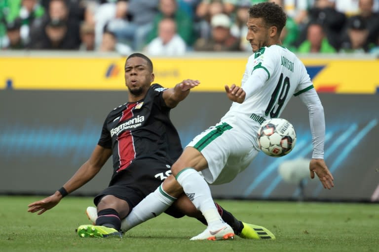 Fabian Johnson (R) scored one of the goals of the opening weekend of the 2018/19 Bundesliga season in Borussia Moenchengladbach's impressive 2-0 victory over Bayer Leverkusen on Saturday