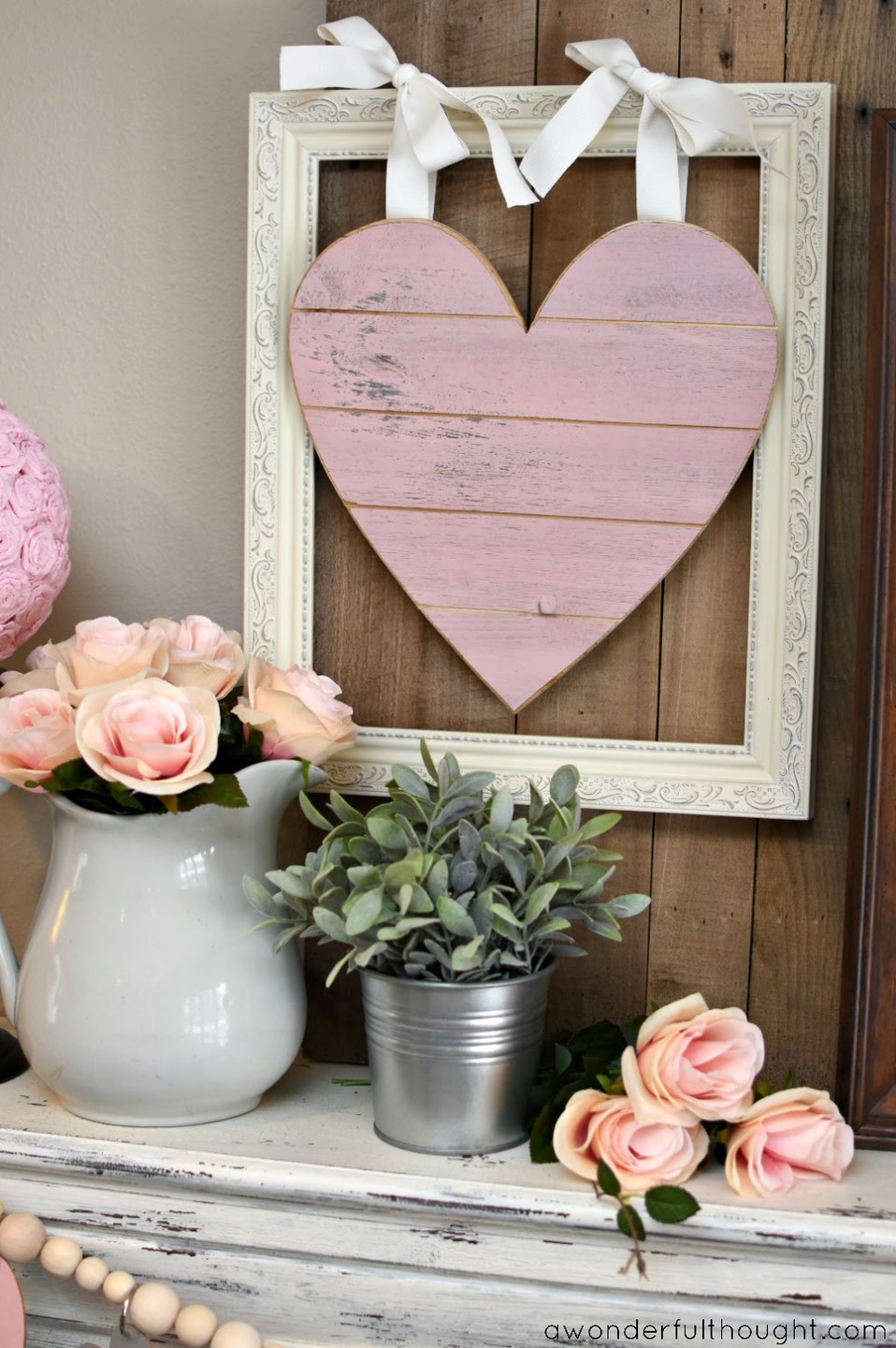 Valentine’s Day Mantel Decor