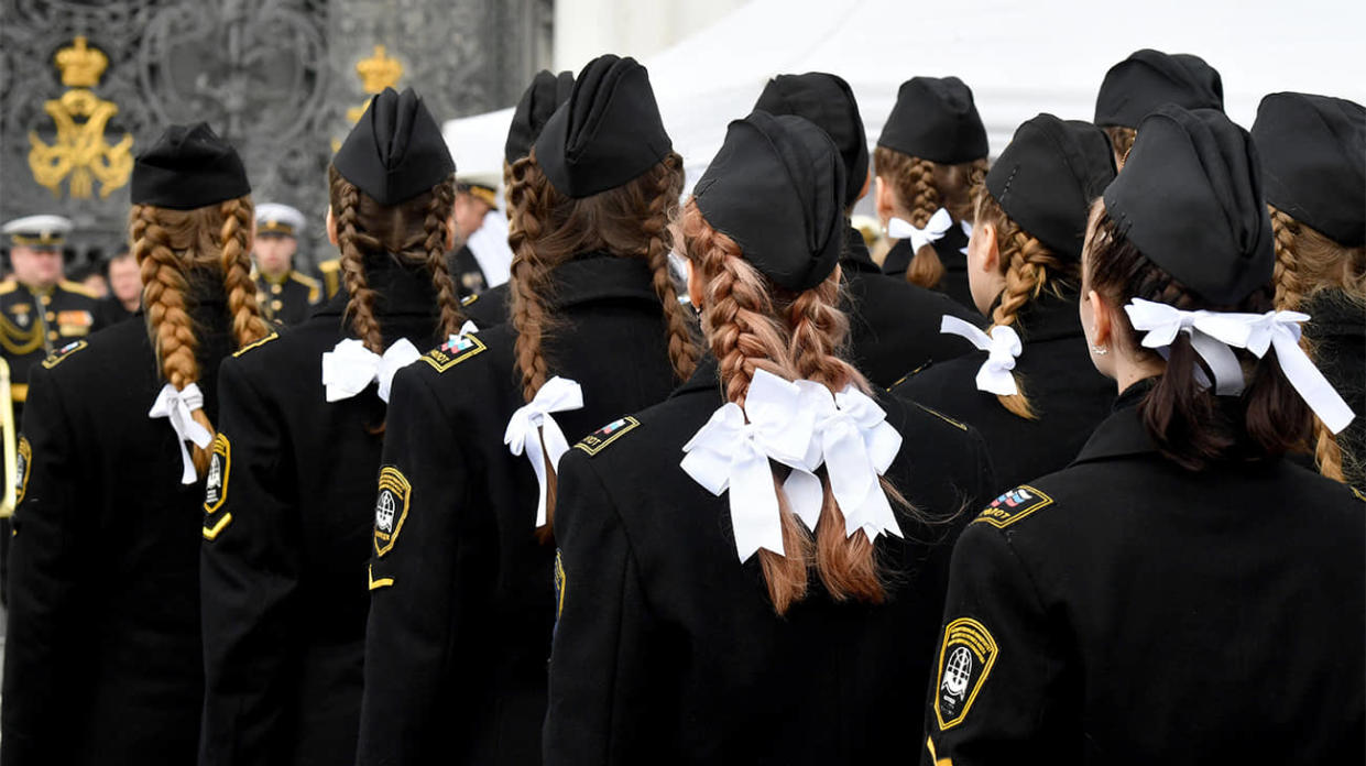 Cadets of the Admiral Makarov State University of sea and river fleet. Stock photo: Getty Images