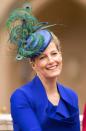 <p>Sophie, Countess of Wessex, attending Easter service at St. George's Chapel in Windsor on March 31, 2013. </p>