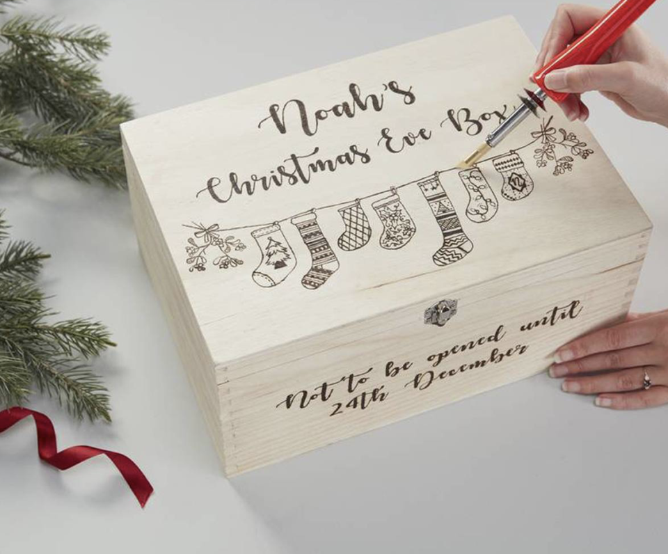 <p><a class="link " href="https://go.redirectingat.com?id=127X1599956&url=https%3A%2F%2Fwww.hobbycraft.co.uk%2Fchristmas%2Fchristmas-eve-boxes&sref=https%3A%2F%2Fwww.housebeautiful.com%2Fuk%2Flifestyle%2Fg28961031%2Fhobbycraft-christmas-craft-trends%2F" rel="nofollow noopener" target="_blank" data-ylk="slk:BUY NOW;elm:context_link;itc:0;sec:content-canvas">BUY NOW</a> <strong>Christmas Eve boxes</strong></p><p>It's not hard to understand why the popularity of Christmas Eve boxes for kids is rising – it helps keep excited little ones entertained while you're finishing dinner prep and last-minute wrapping. You can decorate the box in advance and then fill it with fun little activities they'll love. </p>