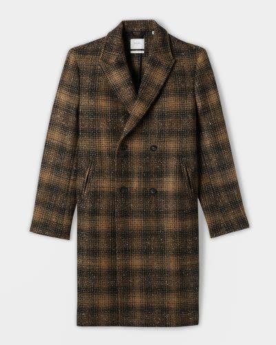 Billy Reid Plaid Officers Coat