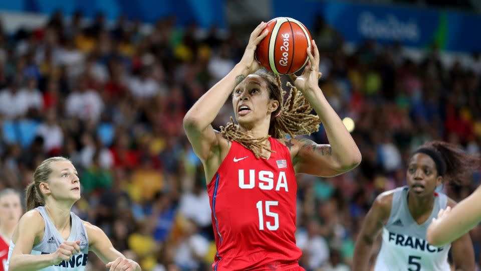 Griner representing the United States at the Rio Olympics in 2016. - Tim Clayton/Corbis/Getty Images/File