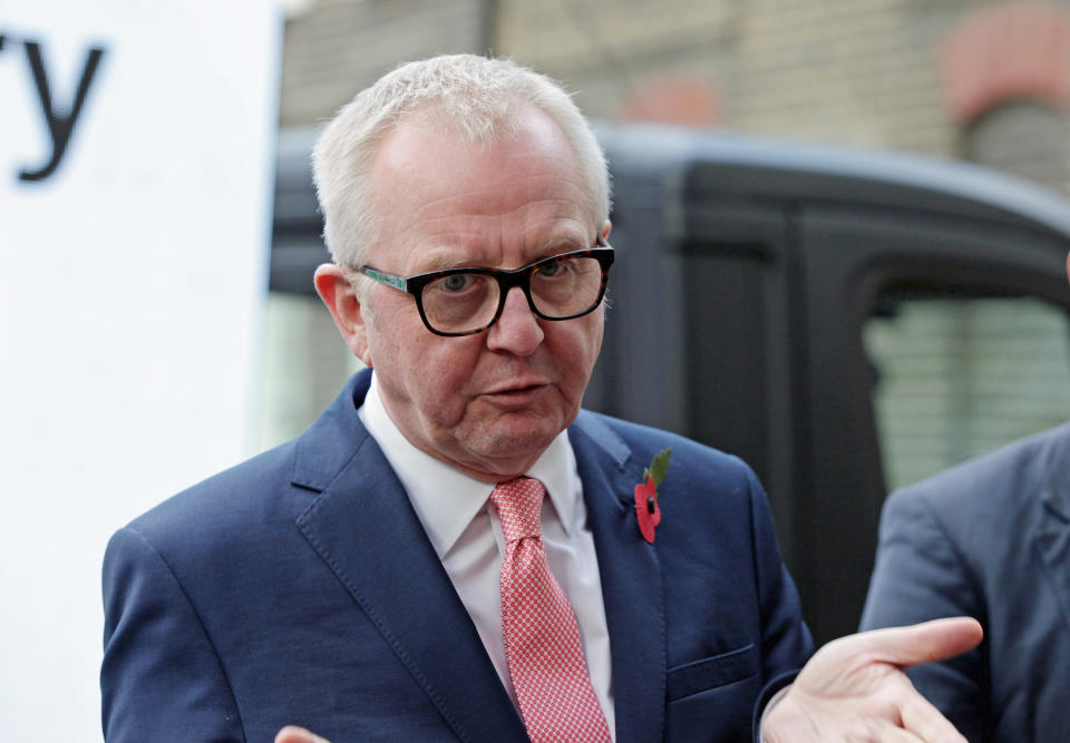 Former Labour MP Ian Austin who has urged Labour voters to back Boris Johnson, speaking at a poster launch in London.