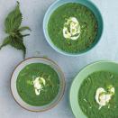 Tangy sorrel is the star of this bright-green soup. Instead of adding acid like citrus or vinegar, which can discolor the soup as it chills, sorrel's lemony flavor brightens the whole thing up. <a href="https://www.epicurious.com/recipes/food/views/chilled-watercress-spring-nettle-and-sorrel-soup-56389504?mbid=synd_yahoo_rss" rel="nofollow noopener" target="_blank" data-ylk="slk:See recipe.;elm:context_link;itc:0;sec:content-canvas" class="link ">See recipe.</a>