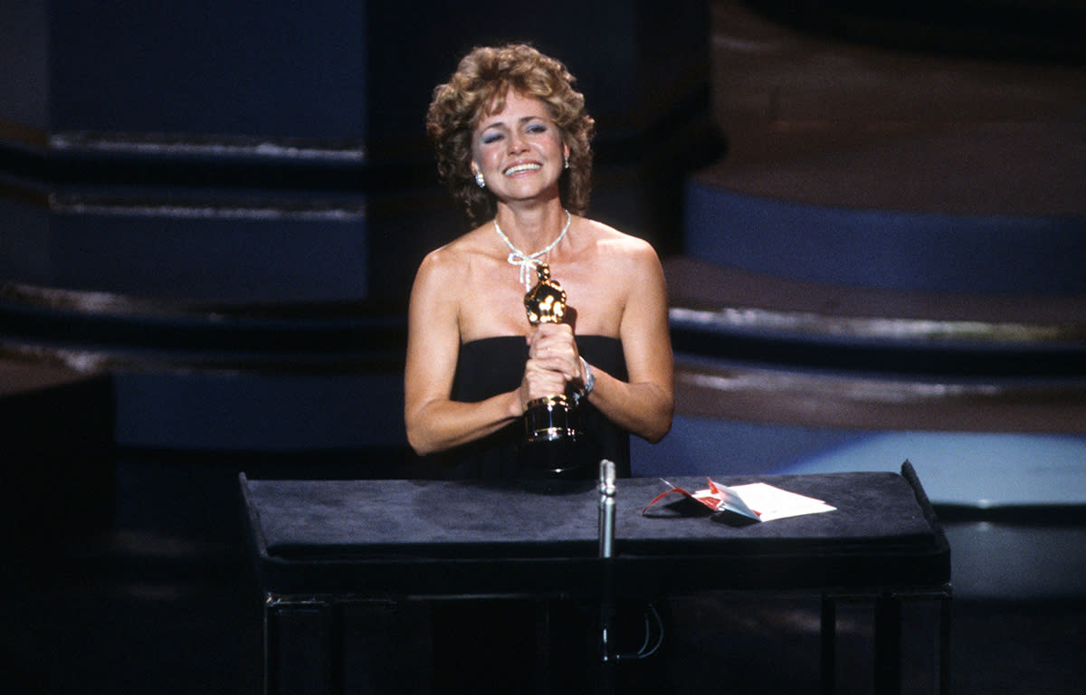 Sally Field en su discurso de aceptación en los Oscars. (Getty Images)