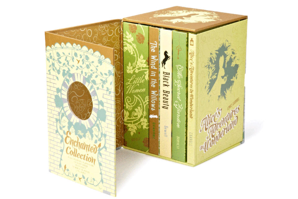 The Enchanted Collection: 
 Alice's Adventures in Wonderland, The Secret Garden, Black Beauty, The Wind in the Willows, and
 Little Women