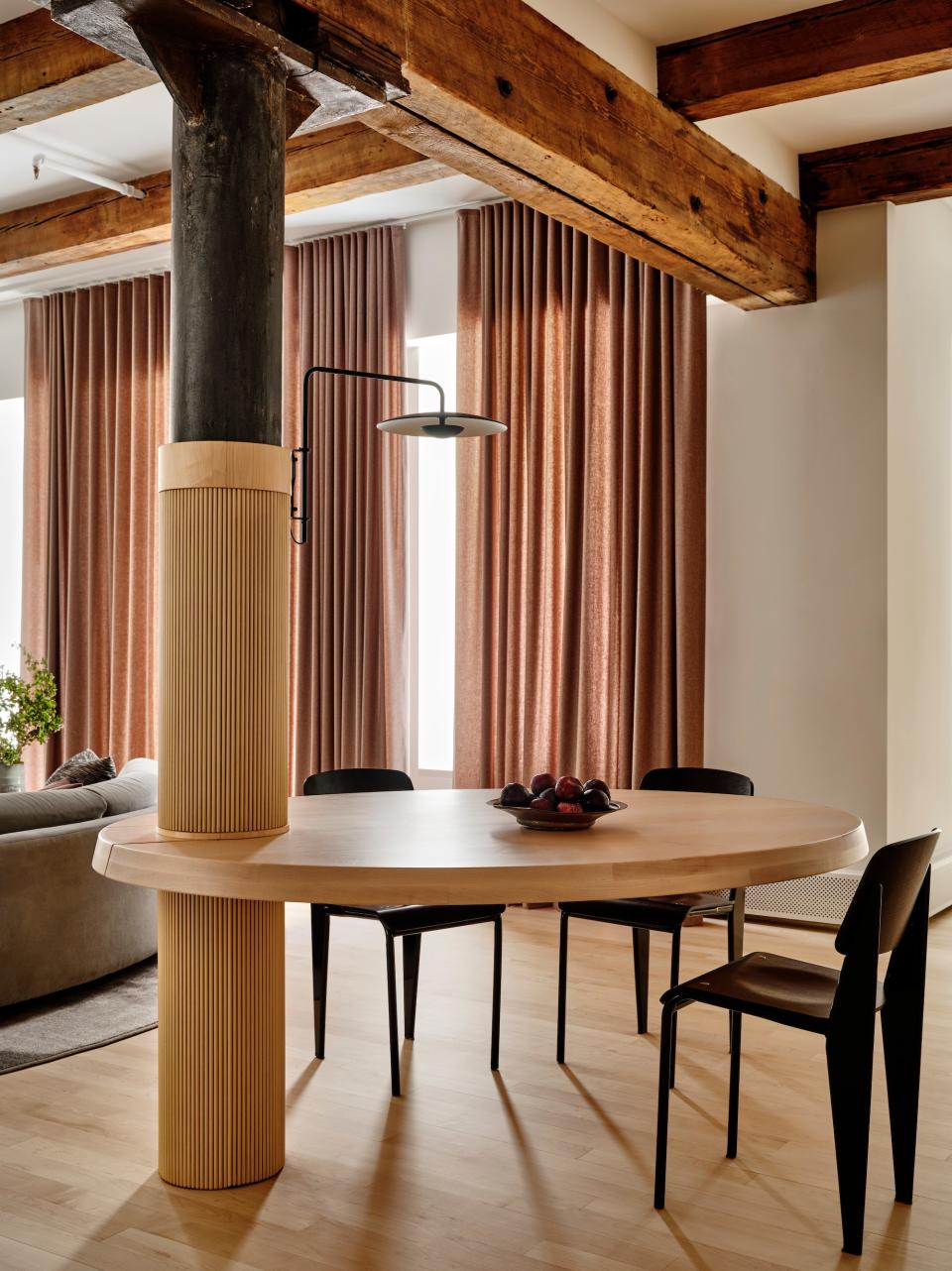 Statement woodworking by Studio Todd Raymond in an NYC home.