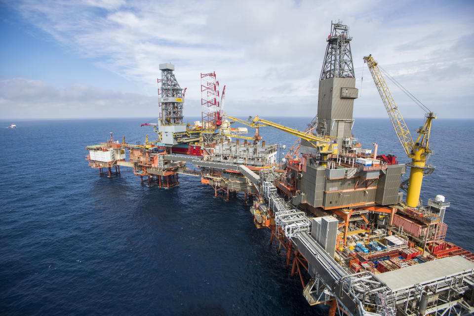 The Valhall oil field off the North Sea, Aug. 15, 2017. Europe’s frantic search for alternatives to Russian natural gas has dramatically increased the demand — and price — for Norway's oil and gas. As the money pours in, Europe’s second-biggest natural gas supplier is fending off accusations that it’s profiting from the war in Ukraine. (Haekon Mosvold Larsen/NTB Scanpix via AP)