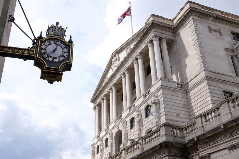 FILE PHOTO: A general view of the Bank of England (BoE) building