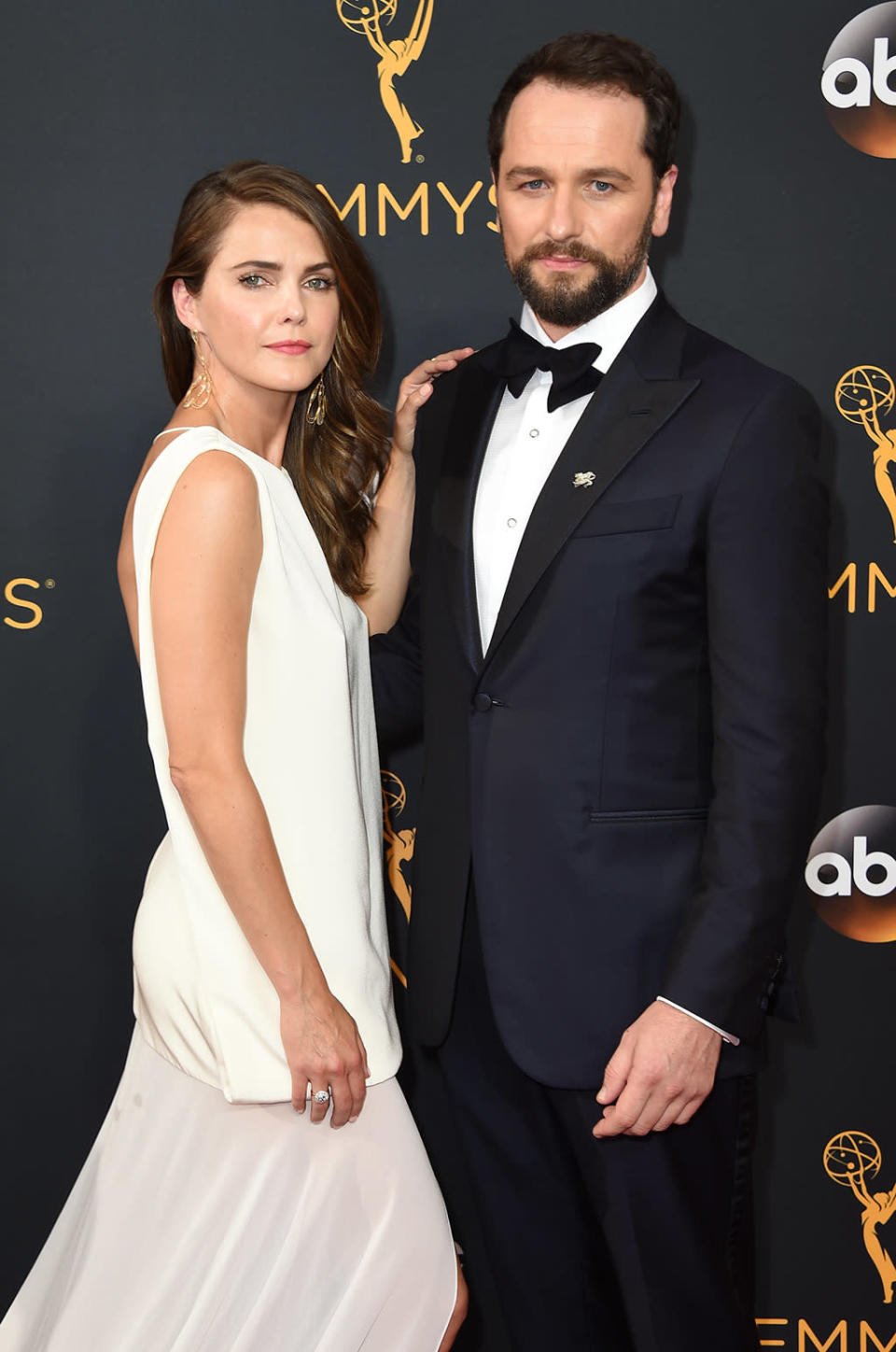 <p>Keri Russell and Matthew Rhys arrive at the 68th Emmy Awards at the Microsoft Theater on September 18, 2016 in Los Angeles, Calif. (Photo by Getty Images)</p>