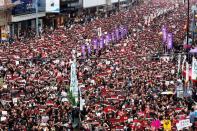 <p>Manifestation à Hong Kong, le 16 juin 2019.</p>