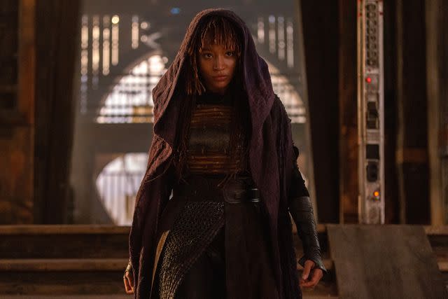 <p>Christian Black / Lucasfilm Ltd.</p> Amandla Stenberg in 'The Acolyte'