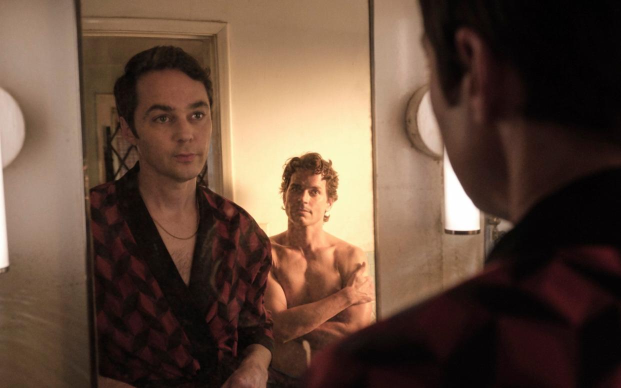 Jim Parsons and Matt Bomer have an uncomfortable time in Joe Mantello's film - Netflix