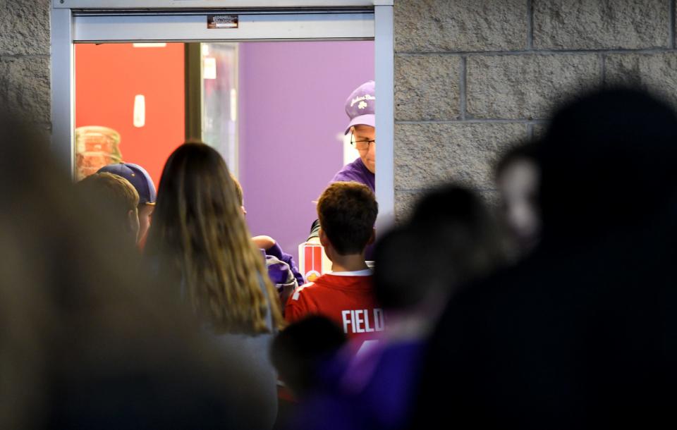 The Jackson Polar Bears play the Canton McKinley Bulldogs on the field at Robert Fife Stadium in Jackson Township as the bustling concession stand keeps volunteers busy off the field.