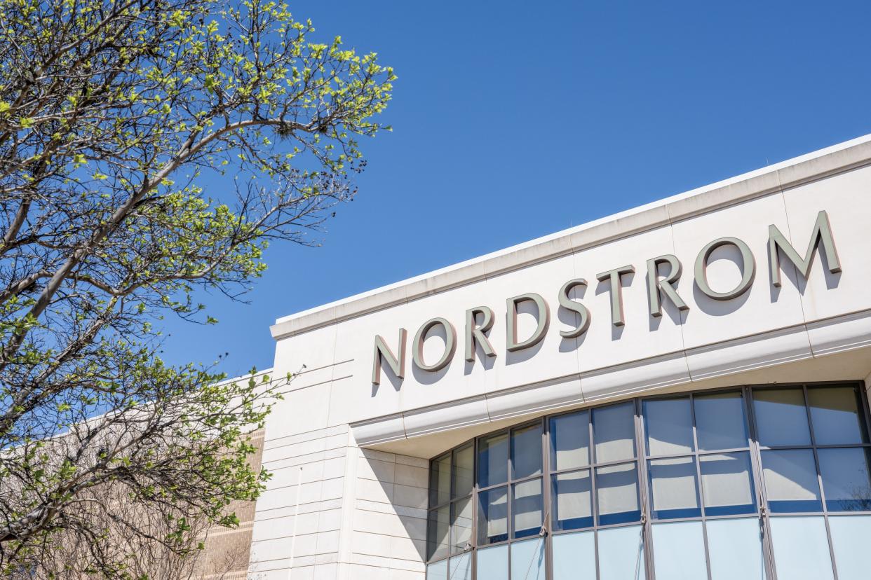 Nordstrom sign on outdoor storefront