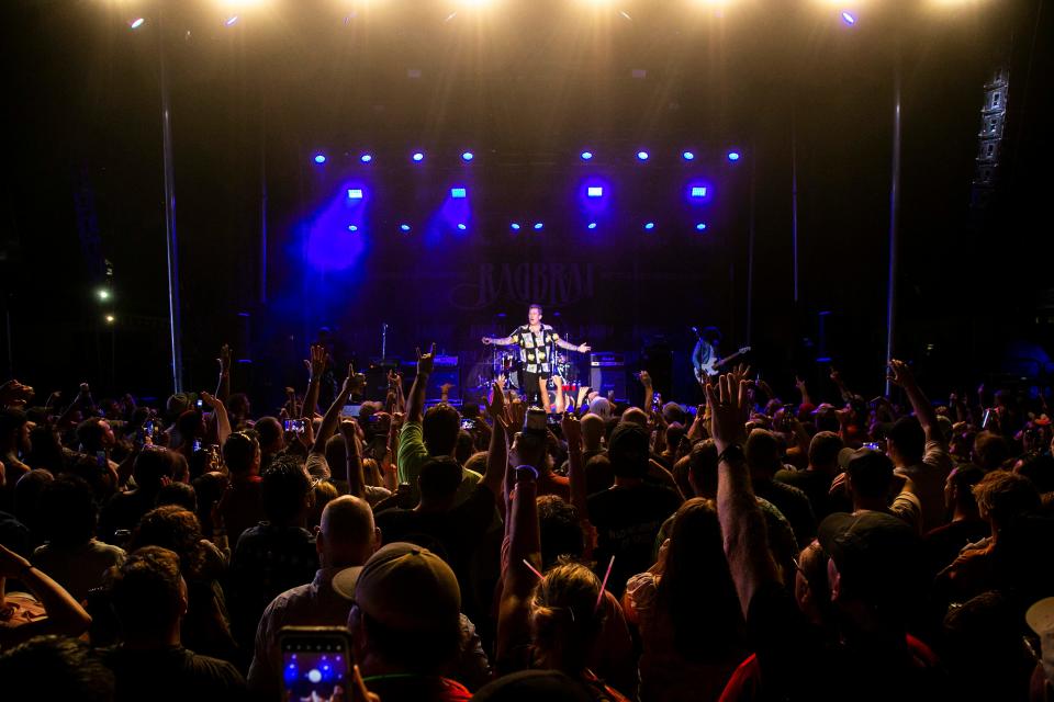 Sugar Ray performs in downtown Mason City on Wednesday, the fourth day of RAGBRAI.