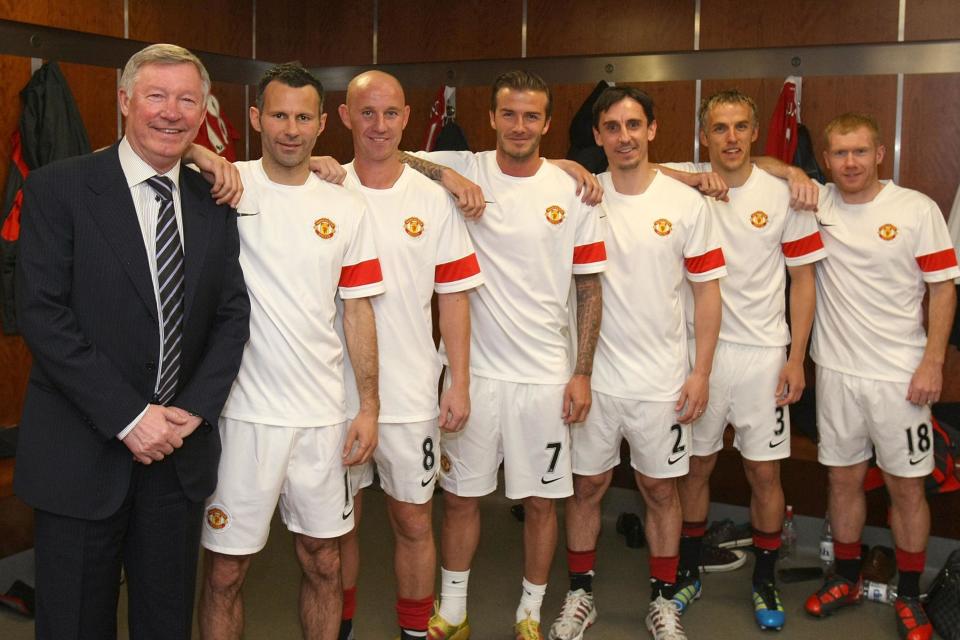 The famous group were split up when David Beckham left for Real Madrid in 2003 (Man Utd via Getty Images)