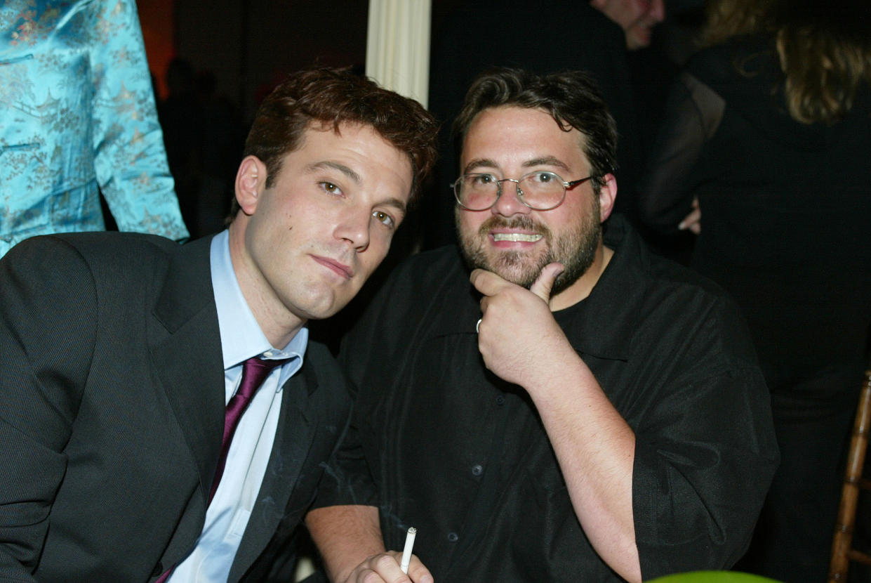 Ben Affleck and Kevin Smith at the Arman Hammer Museum after the premiere of 