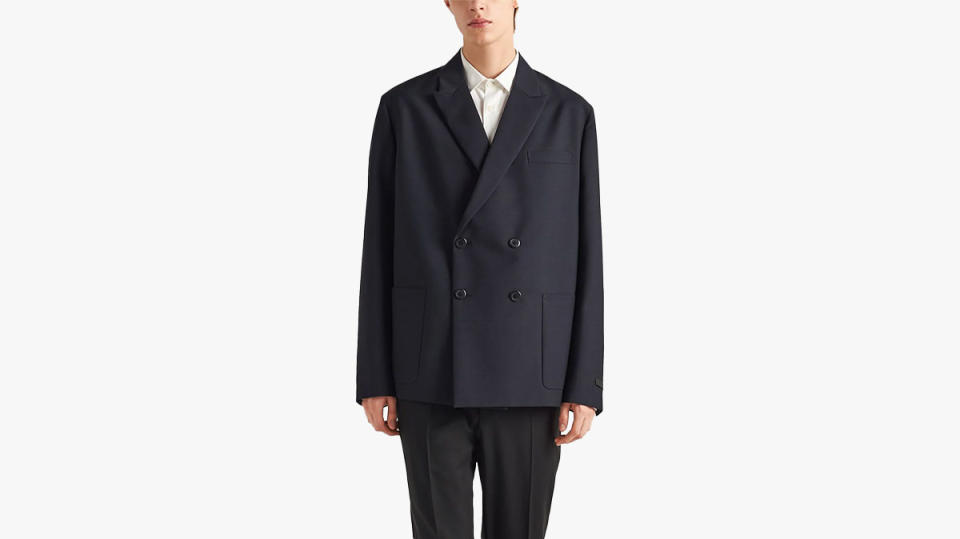 Prada Double-Breasted Wool Blazer