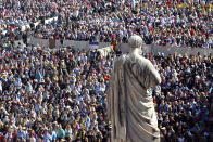 Pope Francis leads a Canonization Ceremony